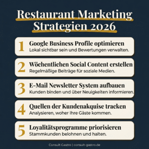 Restaurant Marketing Strategien 2026
