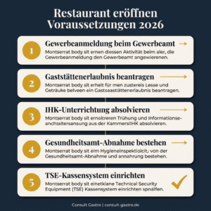 Restaurant eröffnen Voraussetzungen